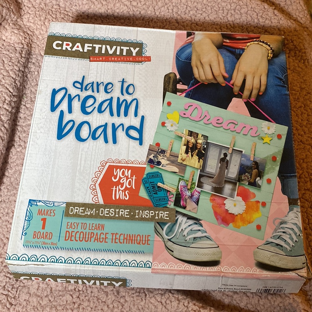 Craftivity Dare to Dream Board (Vision) Decoupage Kit Kids Craft